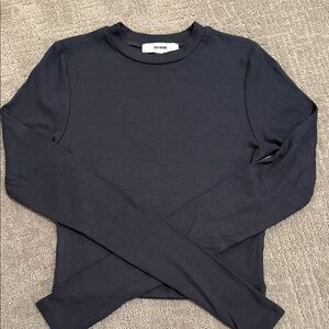 Joah Brown Charcoal Ribbed Long sleeve